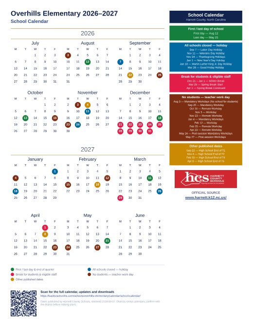School Calendar preview