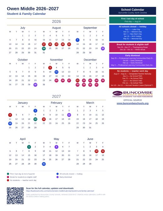 Student & Family Calendar preview