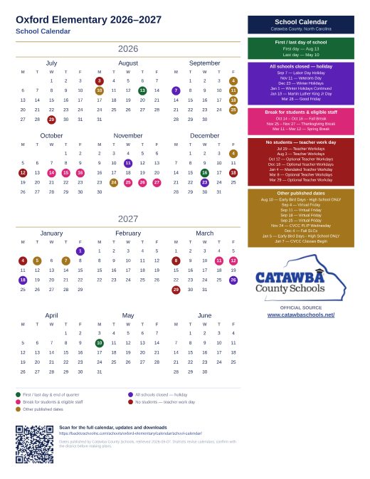 School Calendar preview