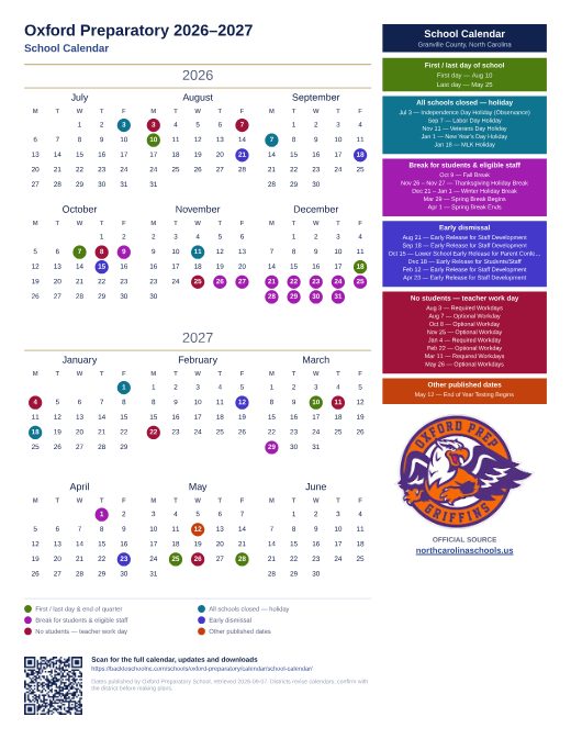 School Calendar preview