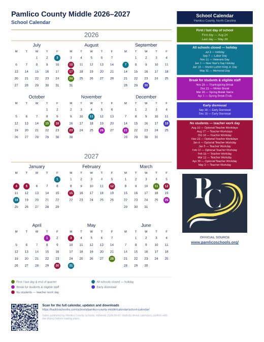 School Calendar preview