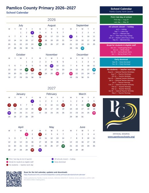 School Calendar preview