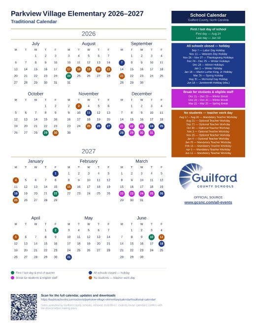 Traditional Calendar preview
