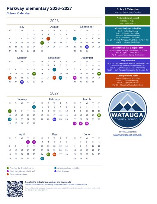 School Calendar preview