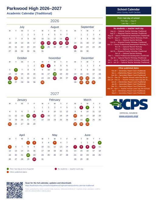 Academic Calendar (Traditional) preview