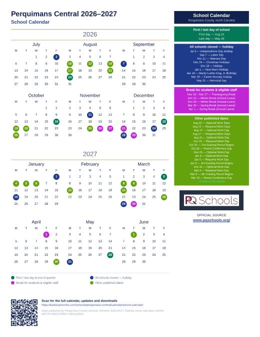 School Calendar preview