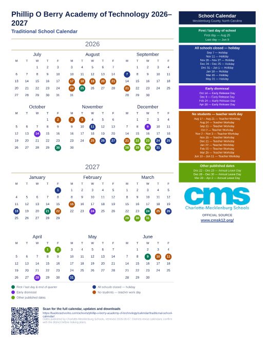 Traditional School Calendar preview