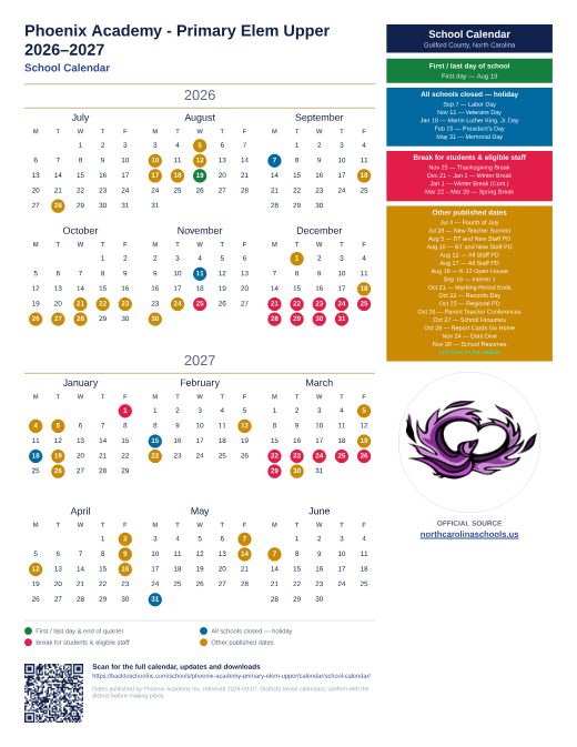 School Calendar preview