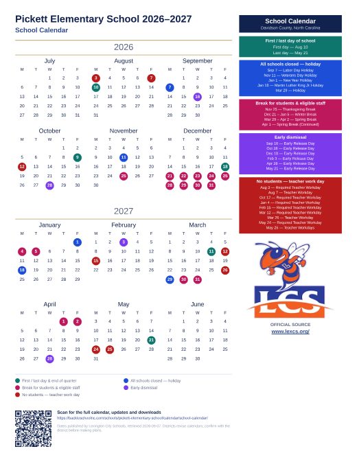 School Calendar preview