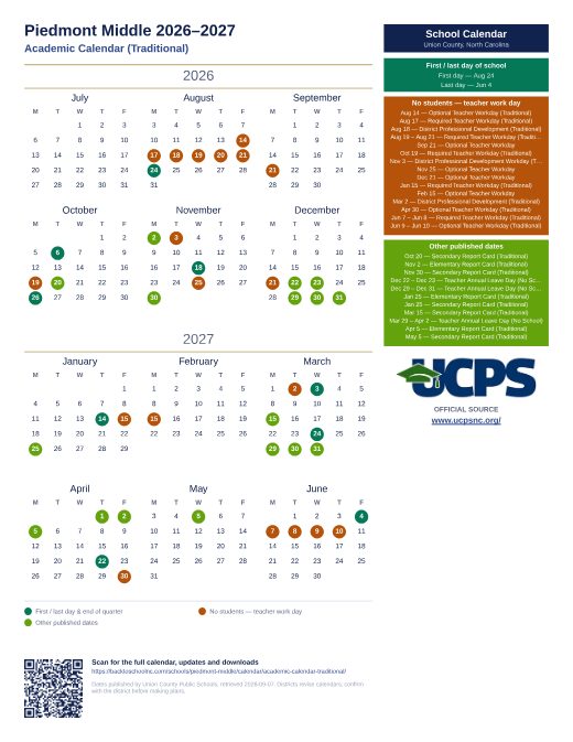 Academic Calendar (Traditional) preview