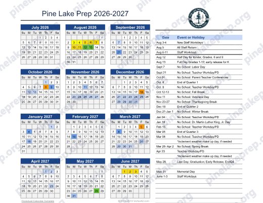 2026-2027 Calendar preview
