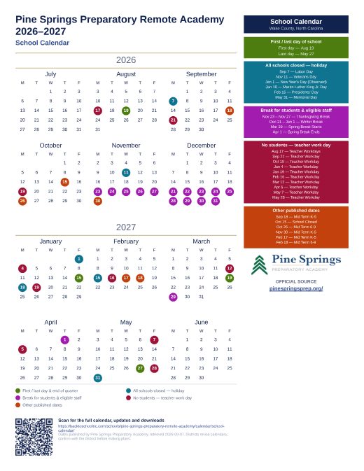 School Calendar preview