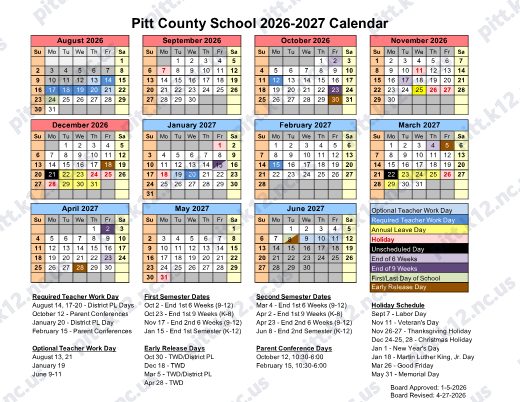 2026-2027 Calendar preview