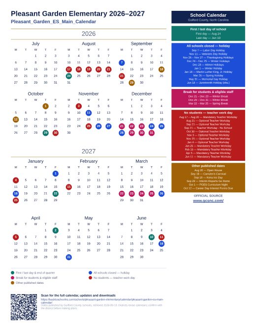 Pleasant_Garden_ES_Main_Calendar preview