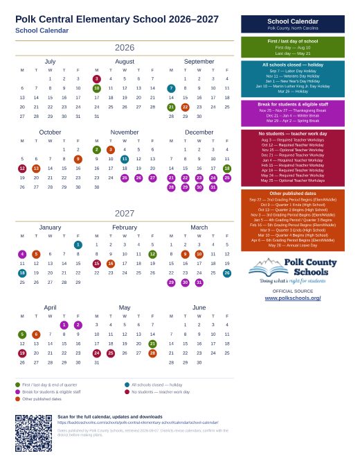 School Calendar preview
