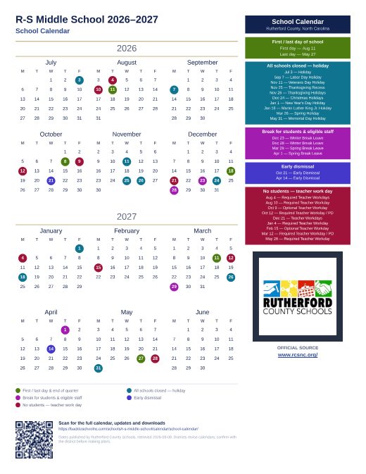 School Calendar preview