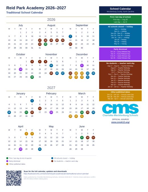 Traditional School Calendar preview
