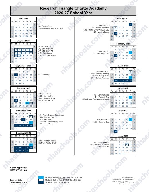 2026-2027 Calendar preview
