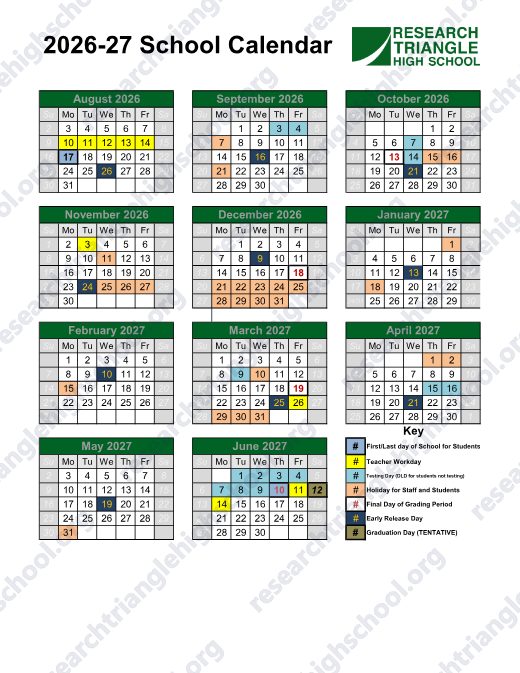 2026-2027 Calendar preview