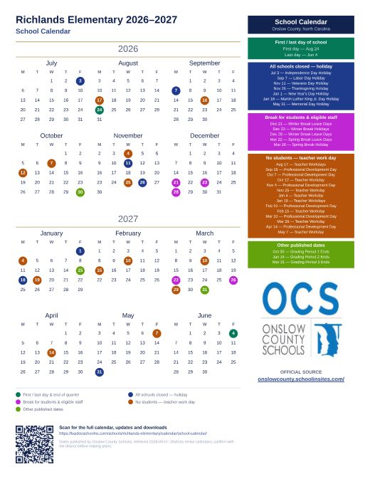 School Calendar preview