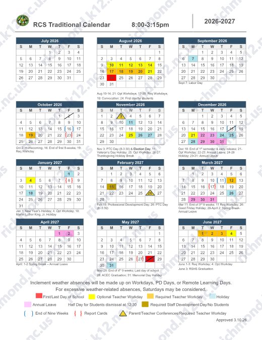2026-2027 Calendar preview