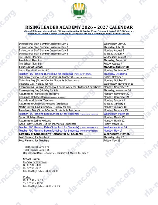 2026-2027 Calendar preview
