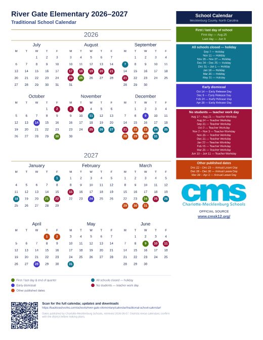 Traditional School Calendar preview