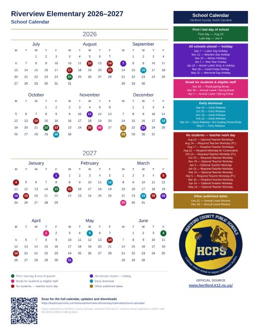 School Calendar preview