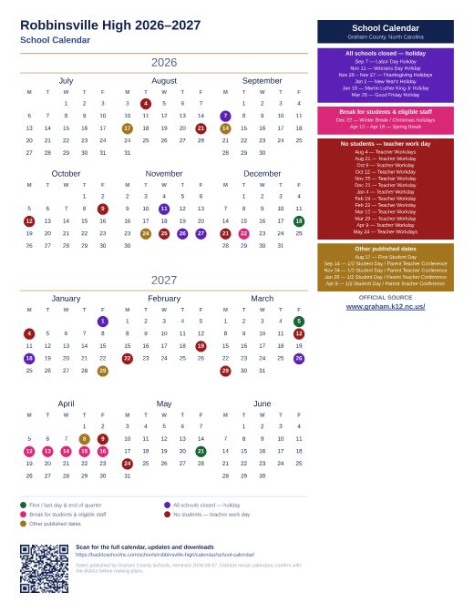 School Calendar preview