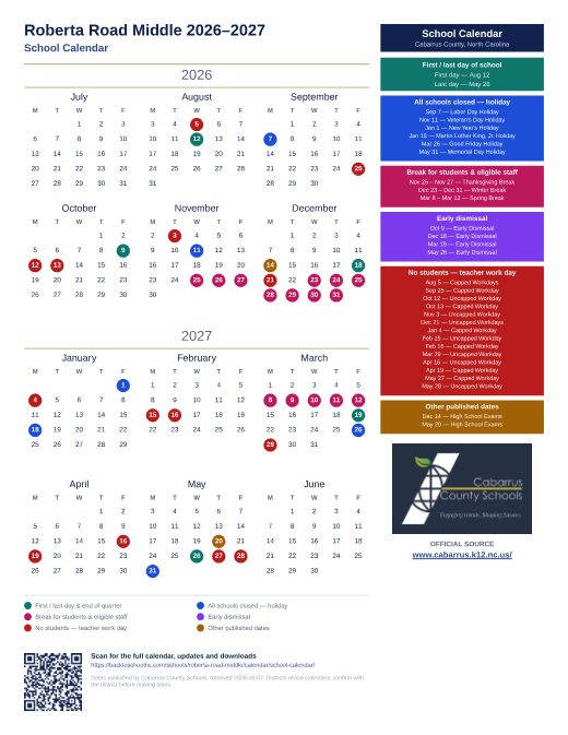 School Calendar preview
