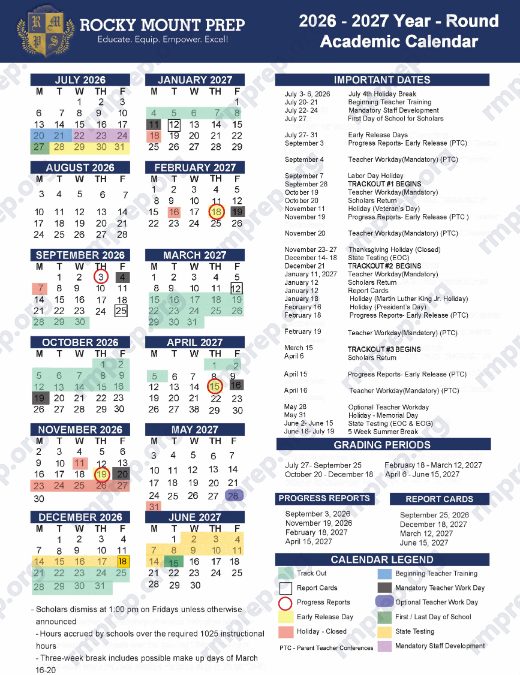 2026-2027 Calendar preview