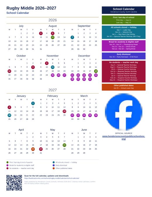 School Calendar preview