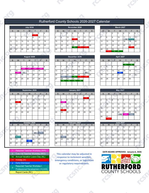 2026-2027 Calendar preview