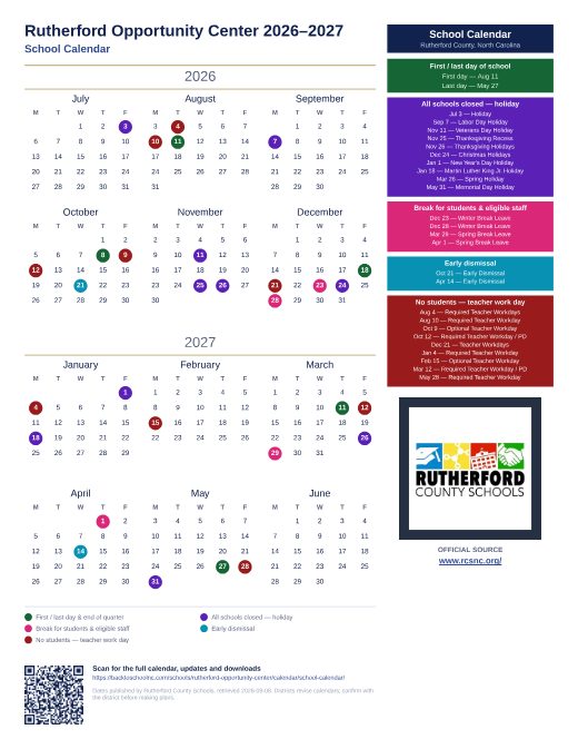 School Calendar preview