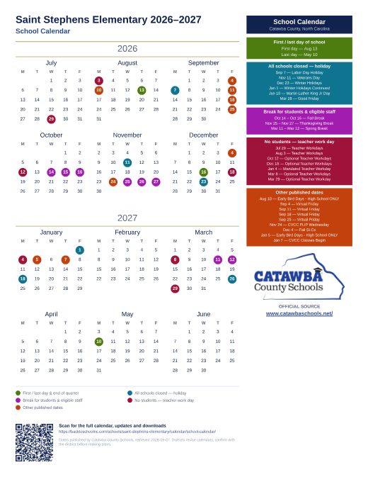 School Calendar preview