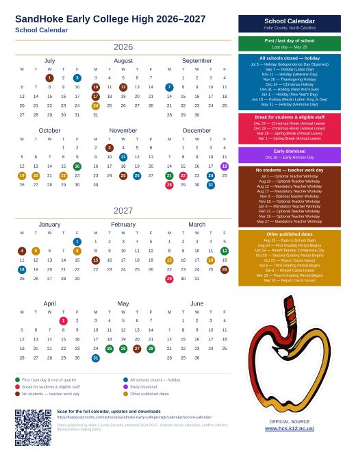 School Calendar preview