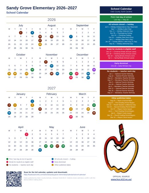 School Calendar preview
