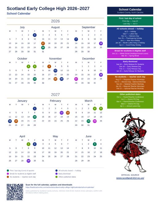 School Calendar preview