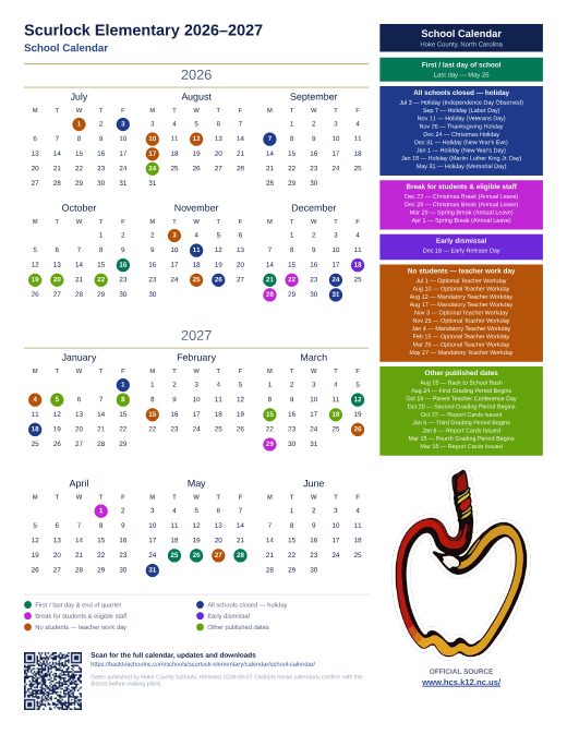 School Calendar preview