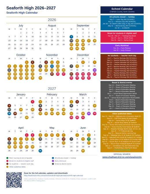 Seaforth High Calendar preview