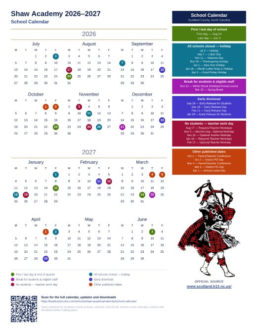 School Calendar preview
