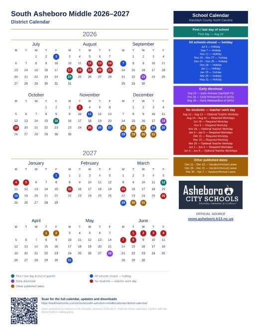 District Calendar preview