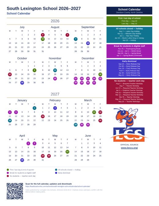 School Calendar preview