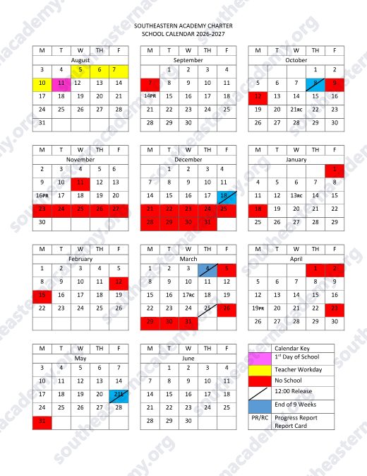 2026-2027 Calendar preview