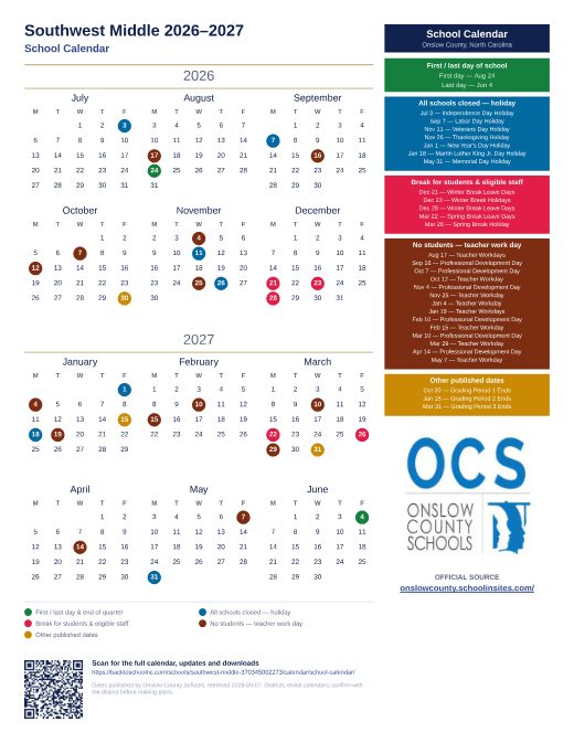 School Calendar preview