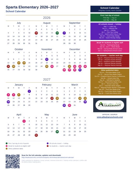 School Calendar preview