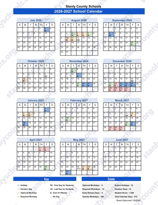 2026-2027 Calendar preview