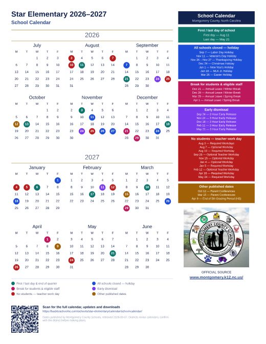 School Calendar preview