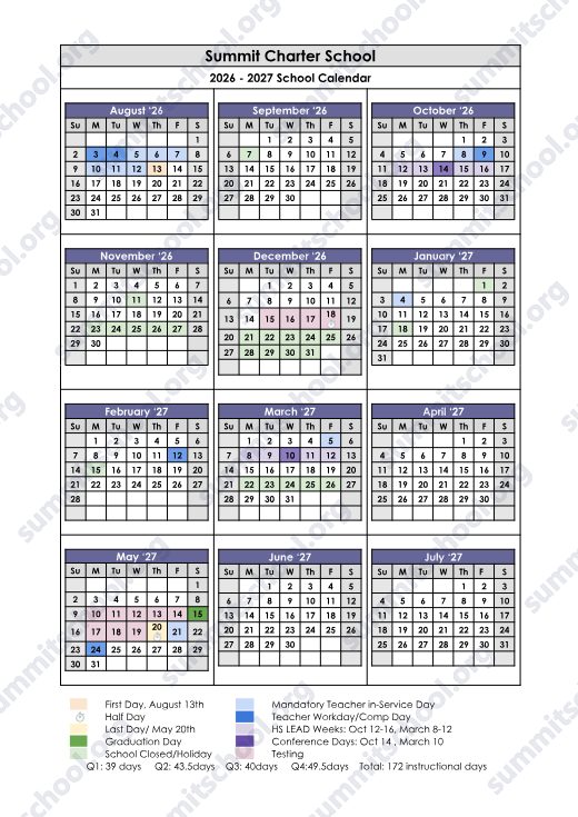 2026-2027 Calendar preview
