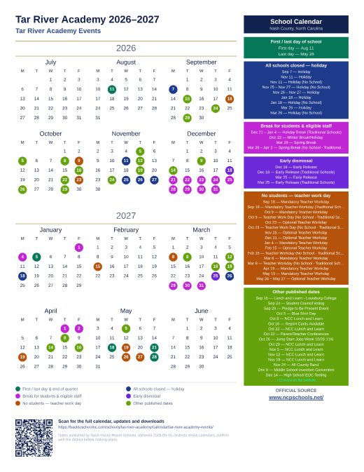Tar River Academy Events preview